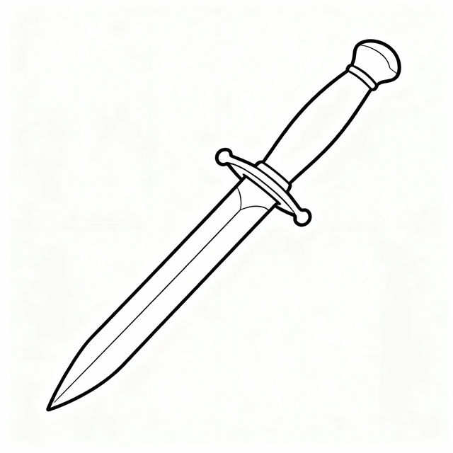 Dagger Drawing Easy gallery