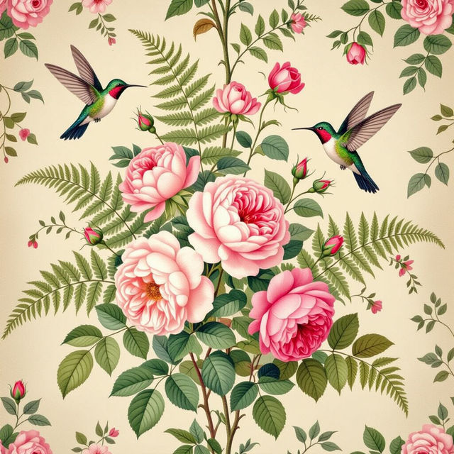 Vintage Botanical Wallpaper gallery