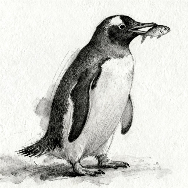 Sketch Penguin Drawings - AI Generated gallery
