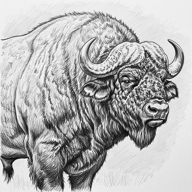 AI Buffalo Drawings Gallery gallery