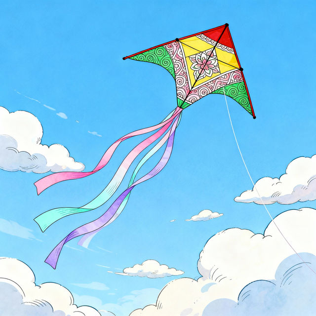Kite Drawing Ideas gallery