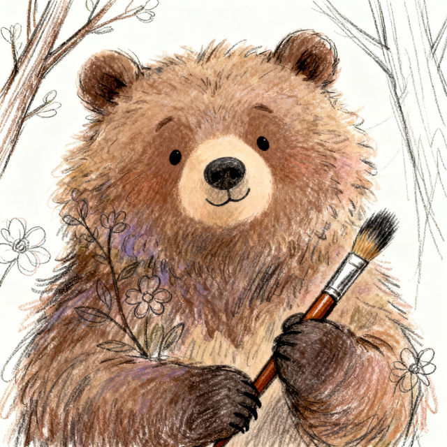 Sketch Bear Drawings - AI Generated gallery