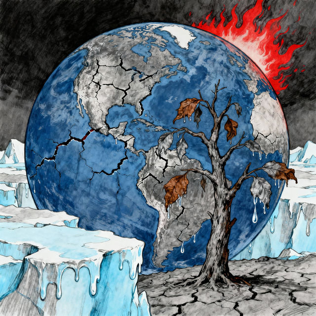 Global Warming Drawings - AI Generated gallery