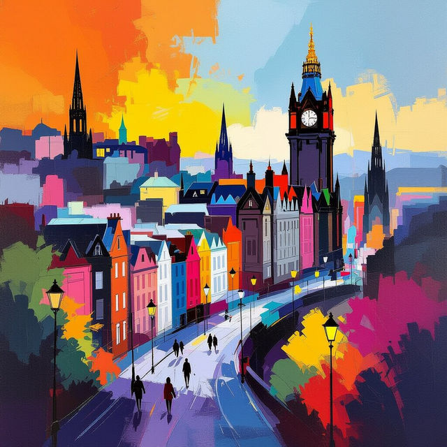 Edinburgh College Of Art Inspired AI Art gallery