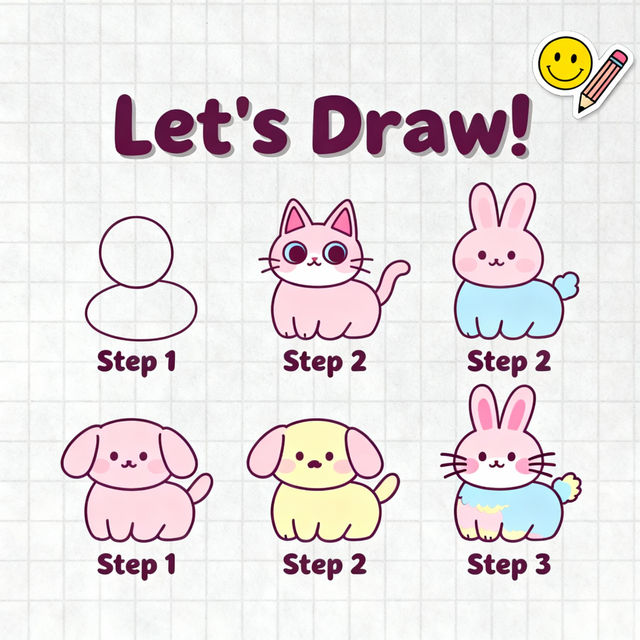 Cute And Easy Step By Step Drawings gallery