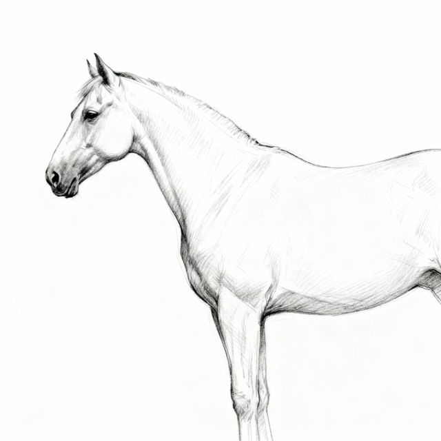 Horse Sketch Easy - Made With AI gallery
