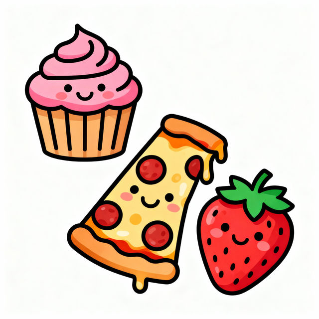 Easy Food Drawings gallery