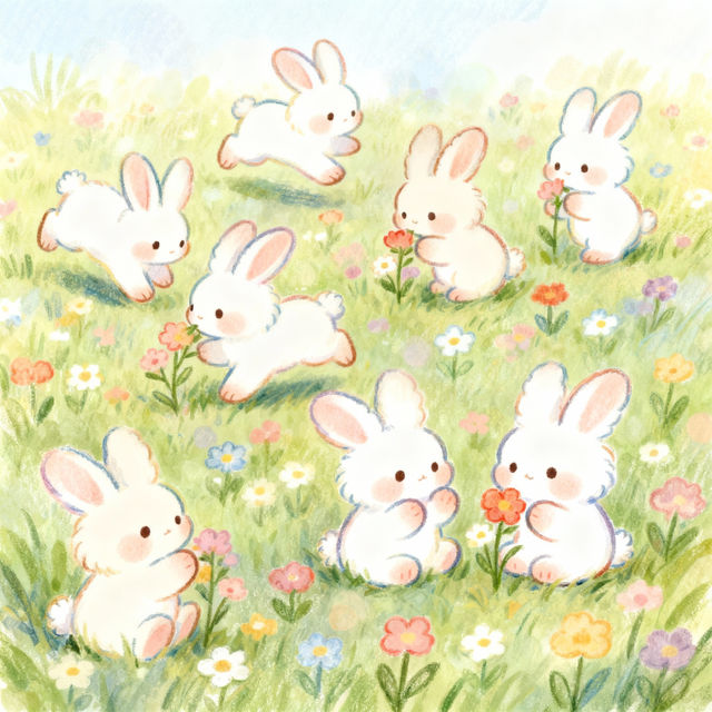 Cute Bunnies Drawing gallery