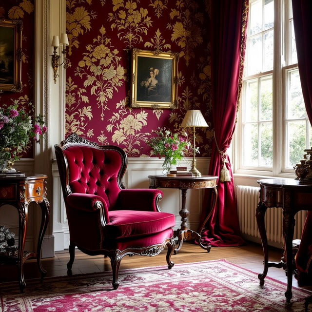 Victorian Vintage Floral Wallpaper gallery