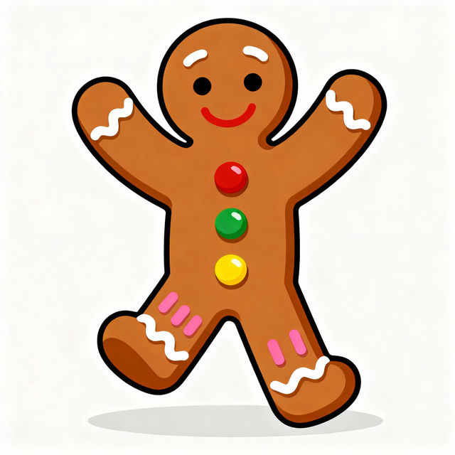 Gingerbread Man Clip Art - Made With AI gallery