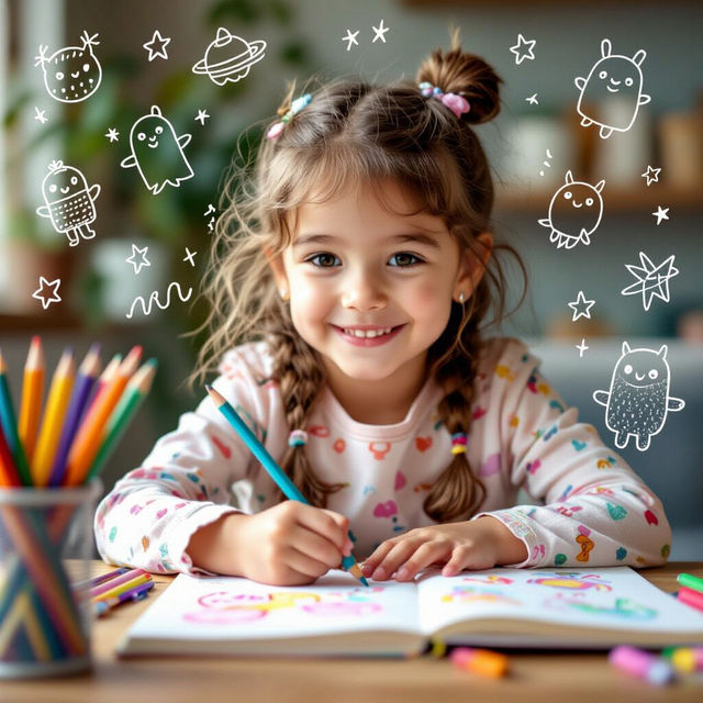 A Girl Drawing Easy gallery