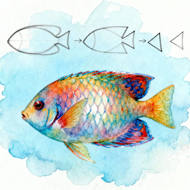 Fish Drawing Step By Step gallery