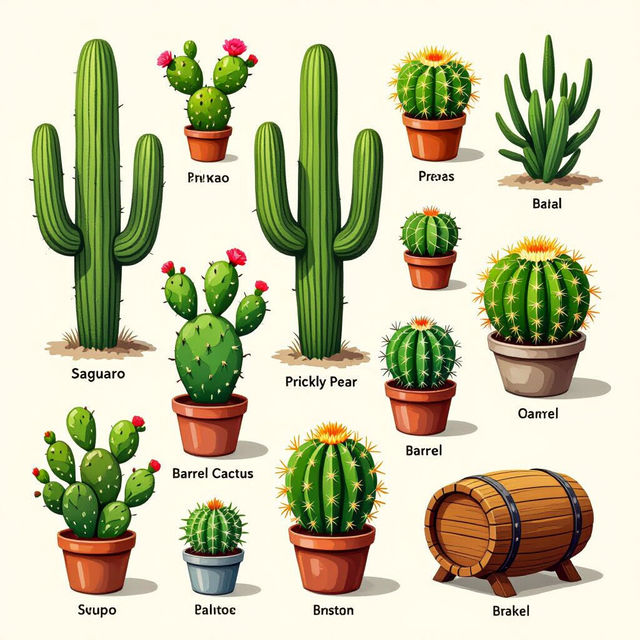 Types Of Cactus Art gallery