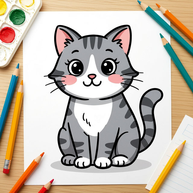 Easy Drawing Cat Art gallery