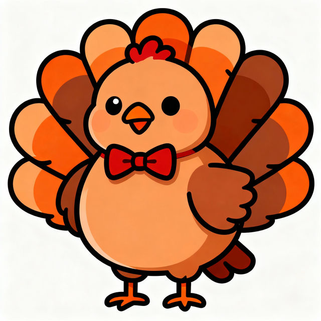 Cute Turkey Drawings - Easy AI Art gallery