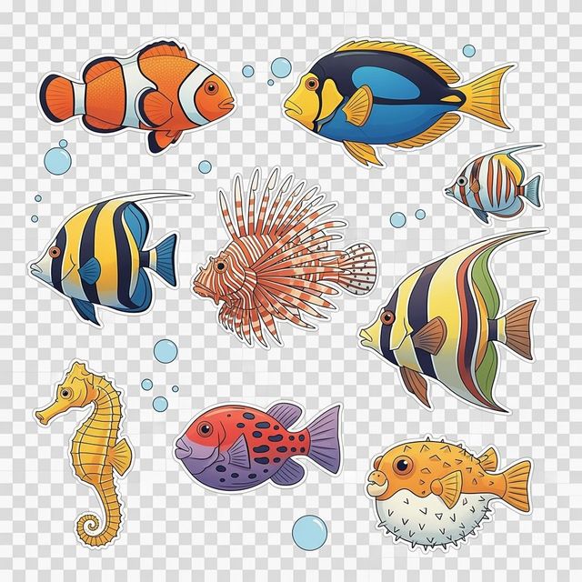 AI-Generated Fish Clip Art gallery