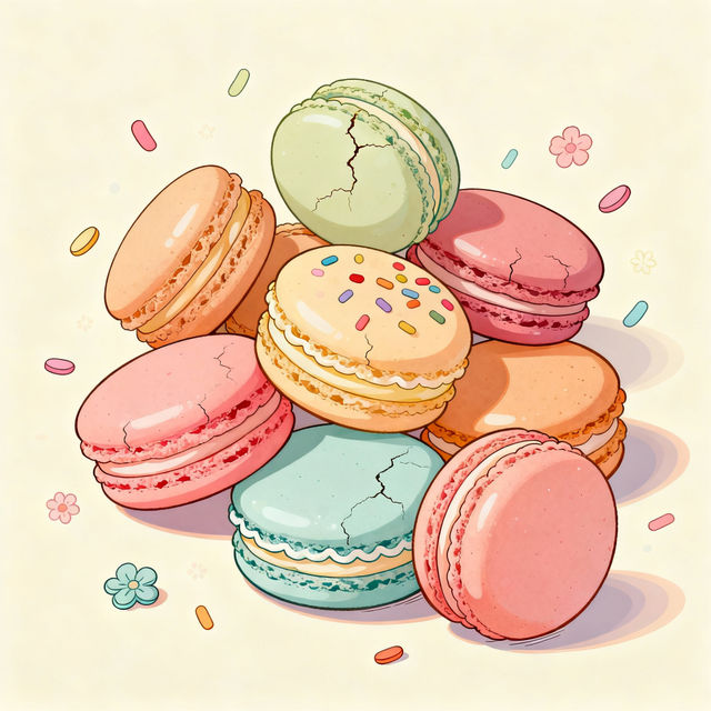 Macaron Drawings - AI Generated gallery