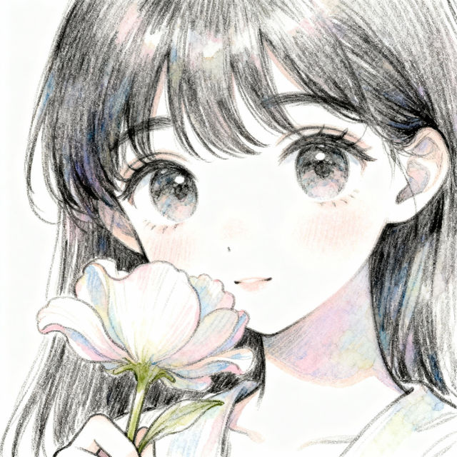 Cute Girl Sketches - AI Generated gallery