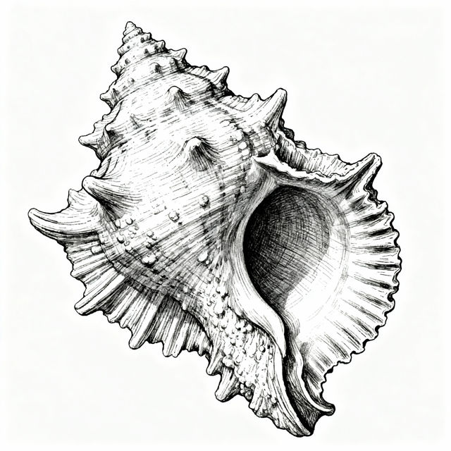 Conch Drawings - AI Generated Art gallery