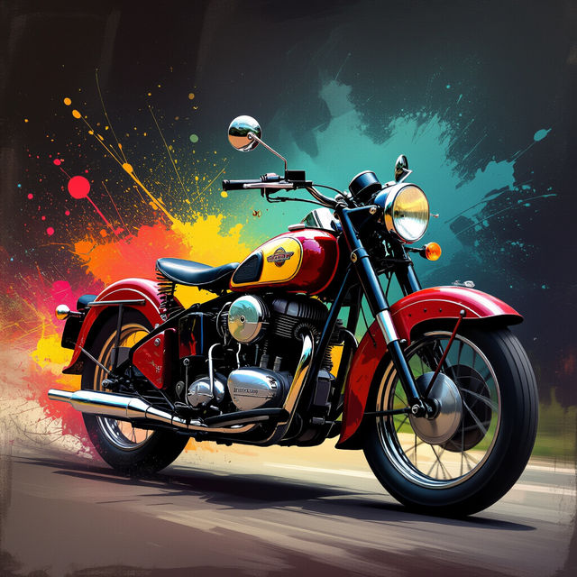 Motorcycle Wall Art - AI Generated gallery