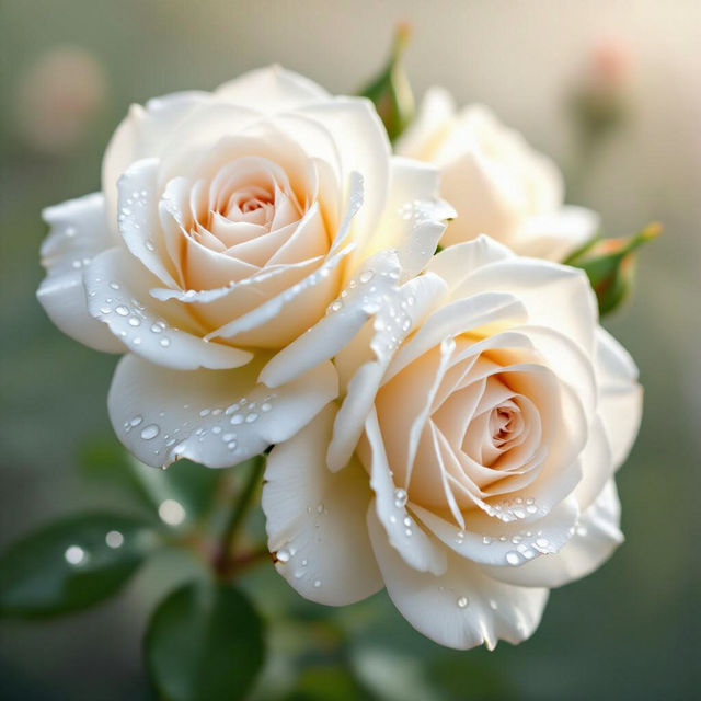 White Roses Wallpaper - Made With AI gallery