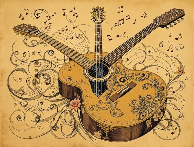 Guitar Drawing & Sketches gallery