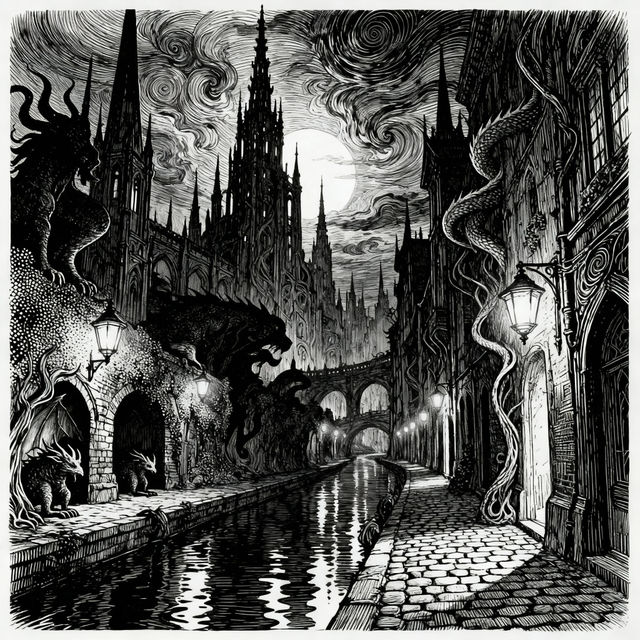 Pen and Ink Drawings - AI Generated gallery