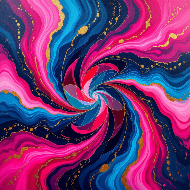 Pink and Blue Wall Art gallery