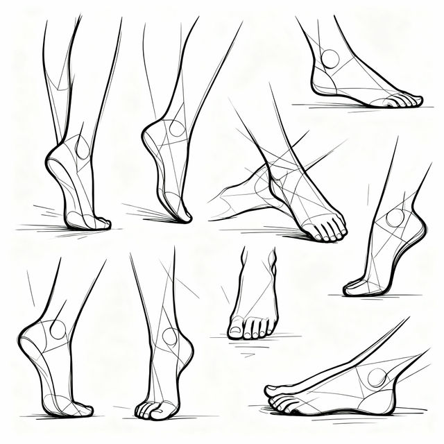 Easy Feet Drawings gallery