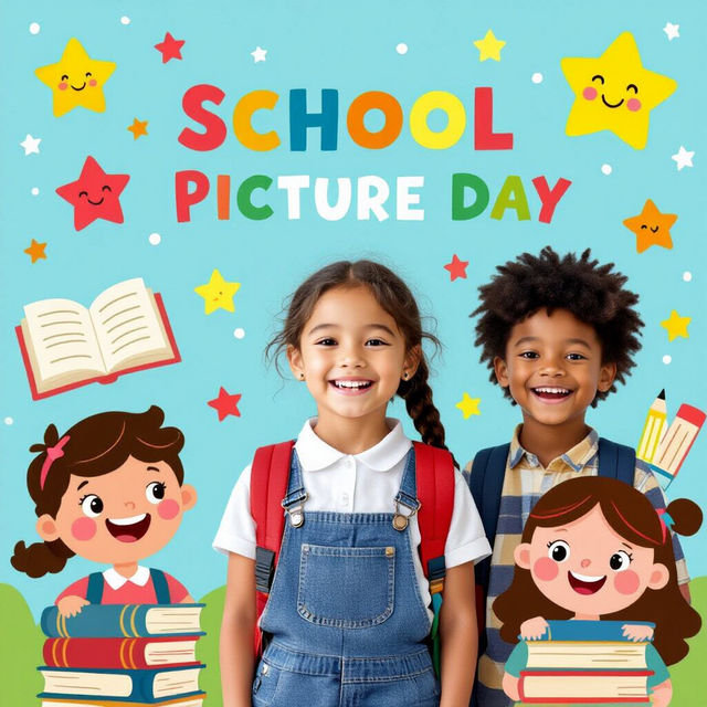 School Picture Day Backgrounds - AI Generated gallery