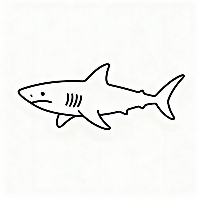 Simple Shark Drawings gallery