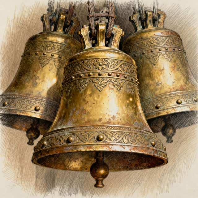 Bells Drawing - AI Art gallery