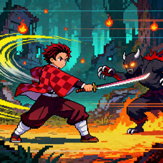 Demon Slayer Pixel Art gallery