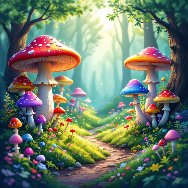 Drawing Mushrooms - AI Generated Art gallery