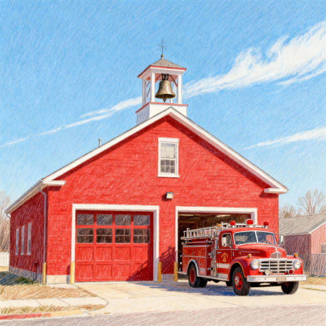 Fire Station Drawings - AI Generated gallery