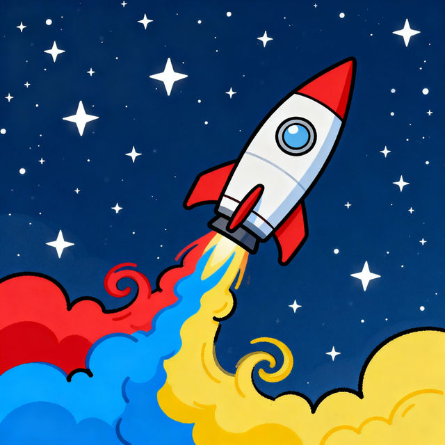 Easy Rocket Ship Drawing gallery