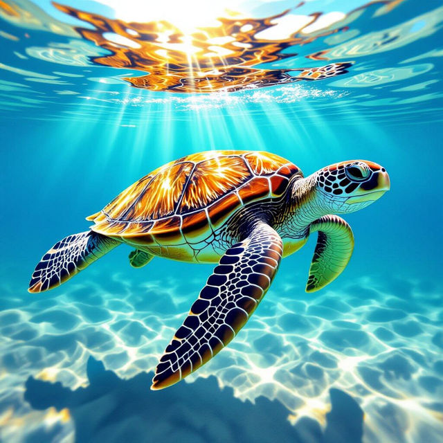 Realistic Turtle Drawings - AI Generated gallery