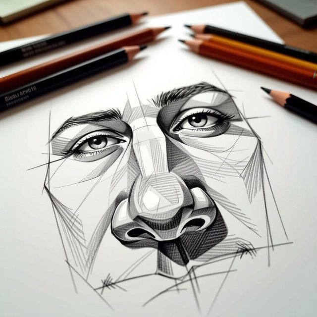 How to Sketch a Nose - AI Art Examples gallery