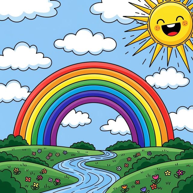 Create a Rainbow Drawing with AI gallery