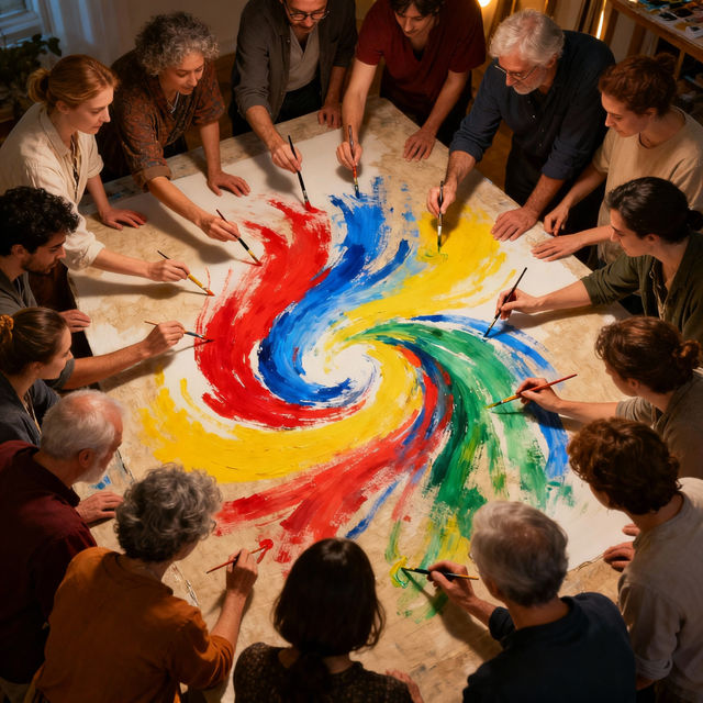 Teamwork Drawings - AI Generated gallery