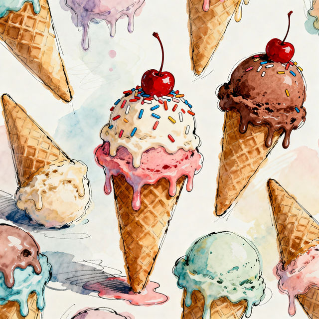 Ice Cream Drawings - Made With AI gallery