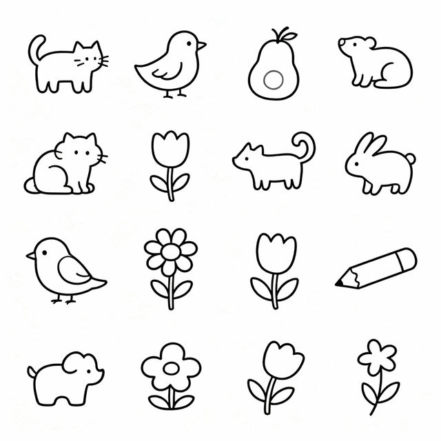 Easy Pictures To Color - Made With AI gallery