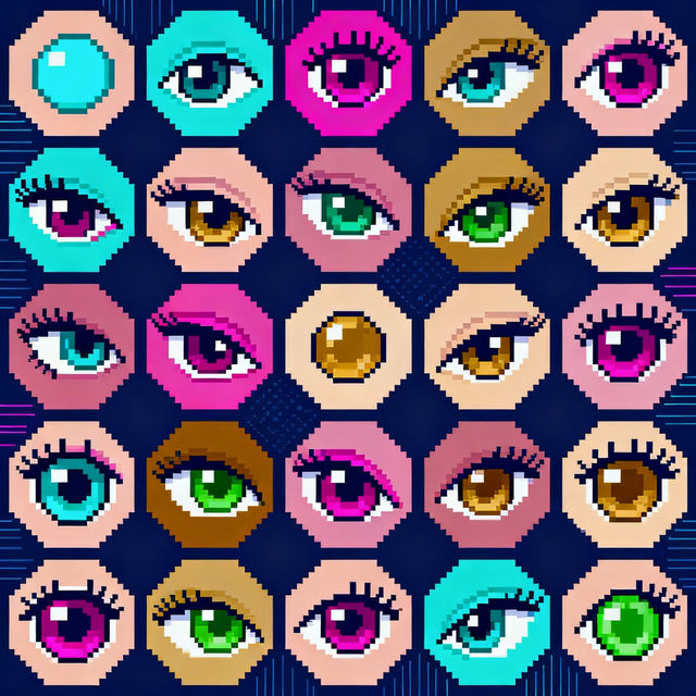 Pixel Art Eyes - Made With AI gallery