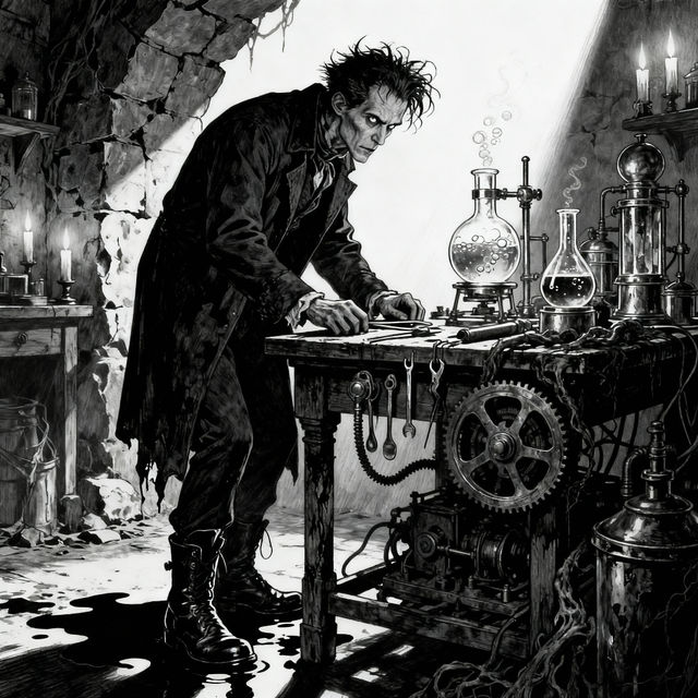 Victor Frankenstein Drawing gallery