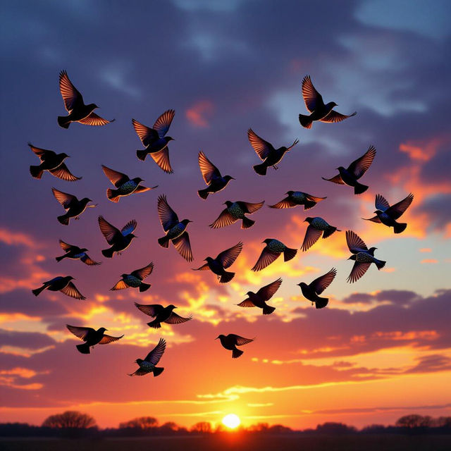 Pictures of Starlings - AI Generated gallery