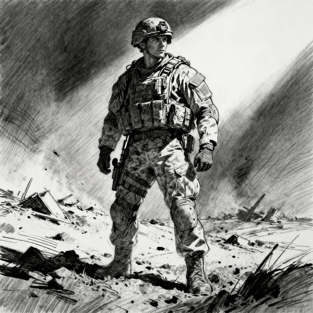 Army Drawings - AI Generated gallery