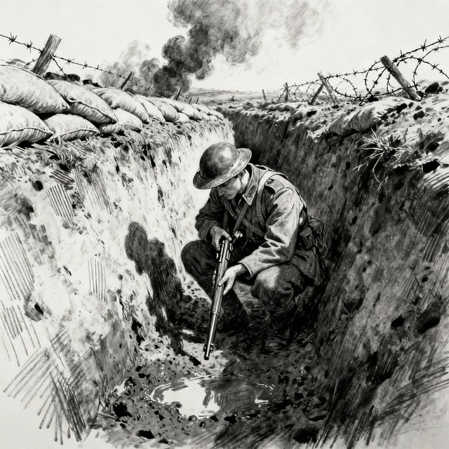 World War 1 Drawings - Easy AI Art gallery