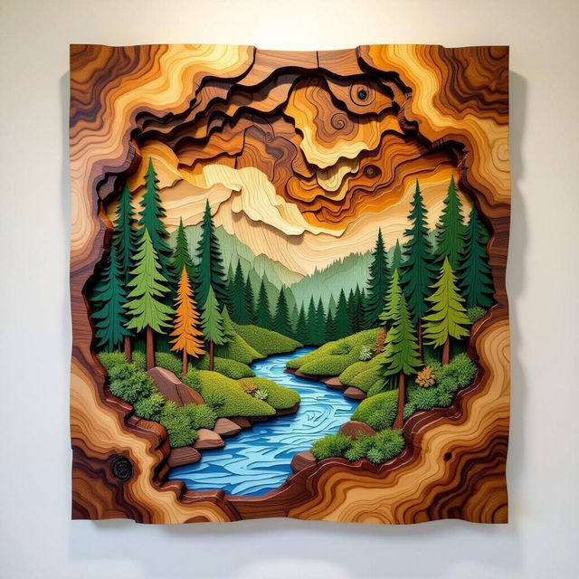 Large Wood Wall Art - AI Generated gallery