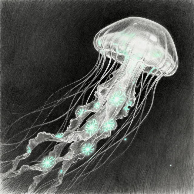 Sketch Jellyfish Drawings gallery