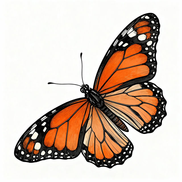 Fine Line Butterfly Drawings gallery